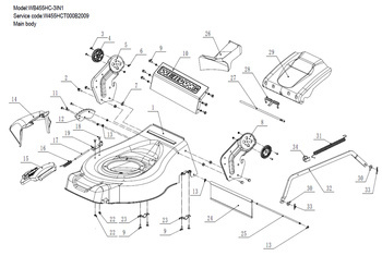 KATALOG CZĘŚCI Weibang WB454HB 3W1 Kosiarka spalinowa 