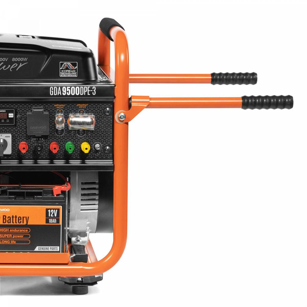 Agregat Prądotwórczy DAEWOO GDA 9500DPE-3 AVR  8.0 KW + KOŁA - OD RĘKI 