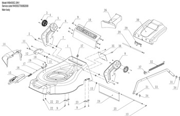 KATALOG CZĘŚCI Weibang WB454HB 3W1 Kosiarka spalinowa 
