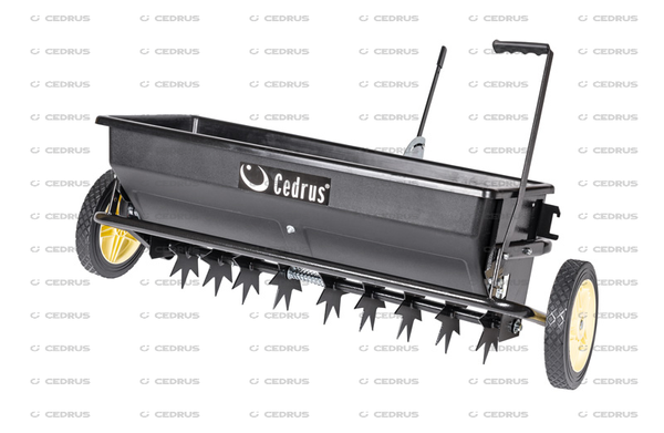 Aerator 81,3 cm z siewnikiem 43,5 L Cedrus - do traktorka ciągniczka  2w1
