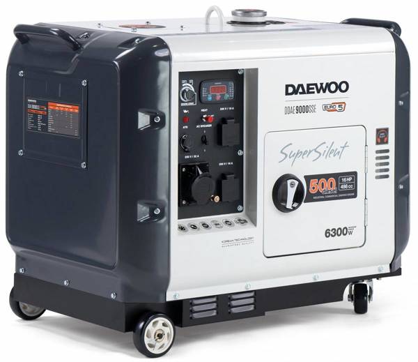 Agregat Prądotwórczy Wyciszony Diesel DAEWOO DDAE 9000SSE AVR + WKRĘTARKA - OD RĘKI 