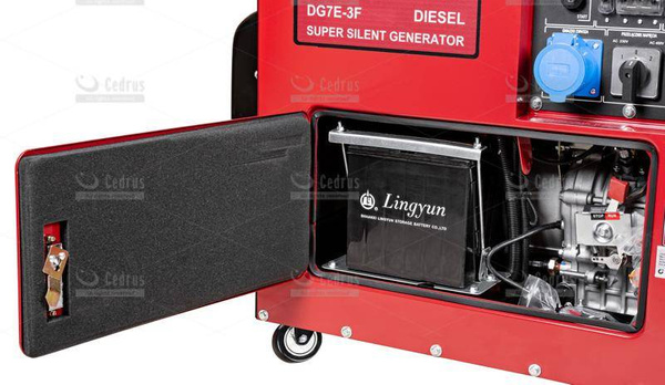 Agregat prądotwórczy Diesel Cedrus KD195FC  7.1 kW AVR + zestaw transportowy + Olej - OD RĘKI